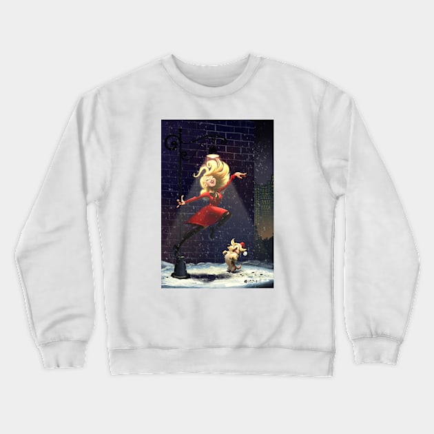 Snow Dance Crewneck Sweatshirt by cseguritanart